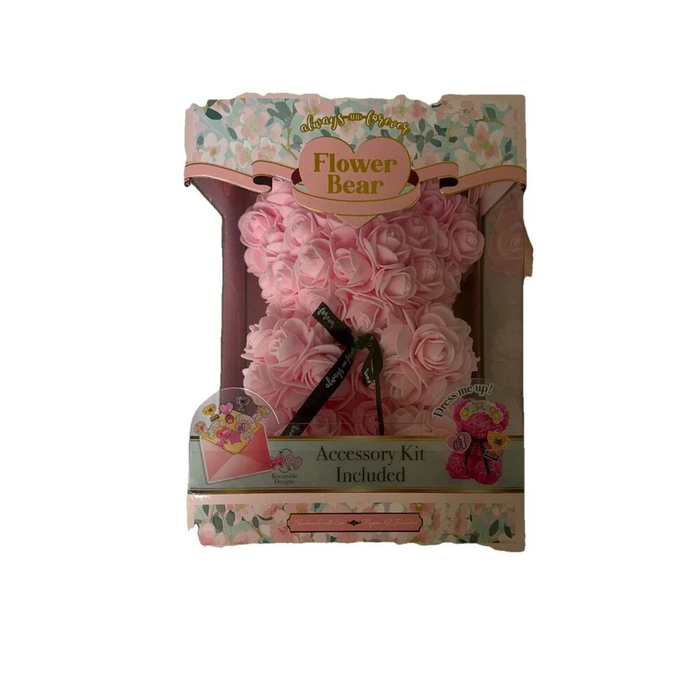 Sakura Pink Rose Flower Teddy Bear - Gift Box 10 inch Mother s Day & Birthday